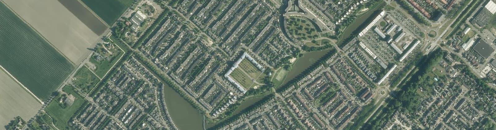 Luchtfoto van Nieuw-Vennep Getsewoud Zuid