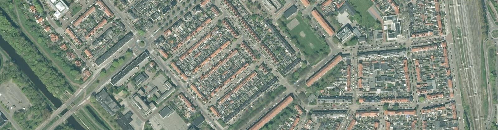 Luchtfoto van Geleerdenbuurt