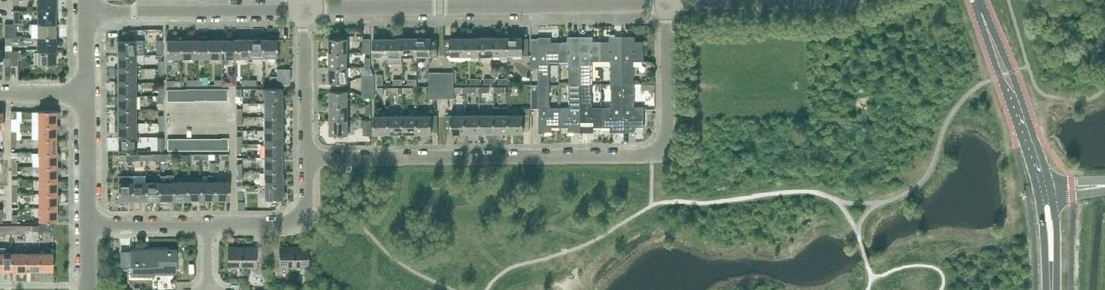 Luchtfoto van Waterkeringsbuurt