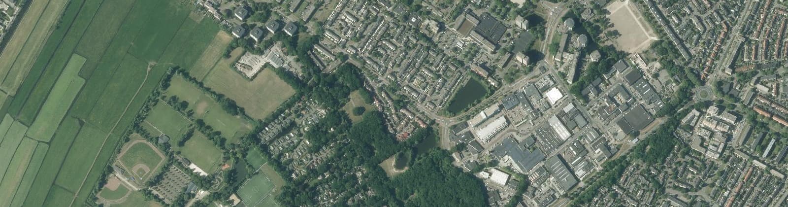 Luchtfoto van Kerkelanden