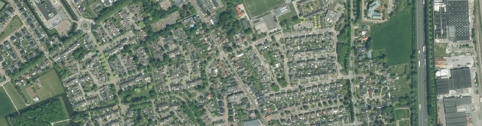 Luchtfoto van Wognum Centrum