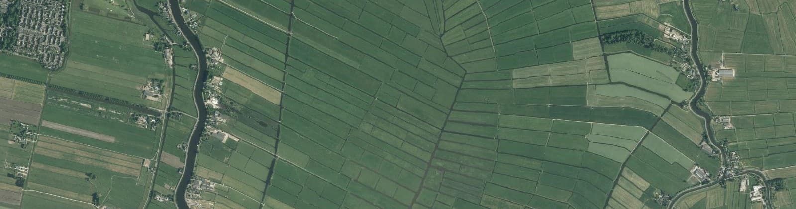 Luchtfoto van Verspreide huizen in de Rondehoeppolder