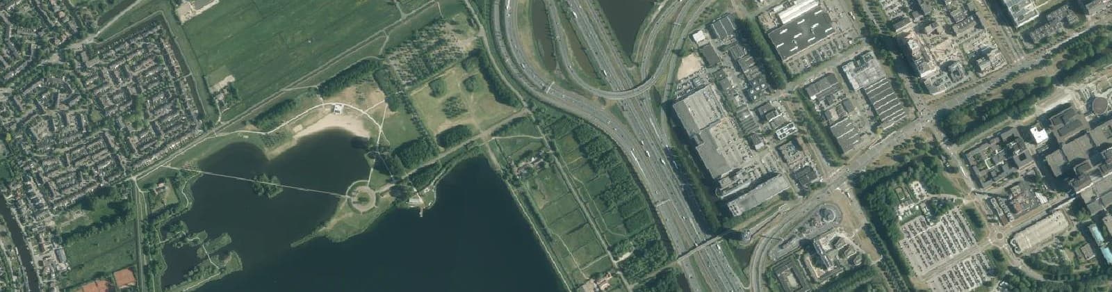 Luchtfoto van Verspr.h. in de Bullewijker polder