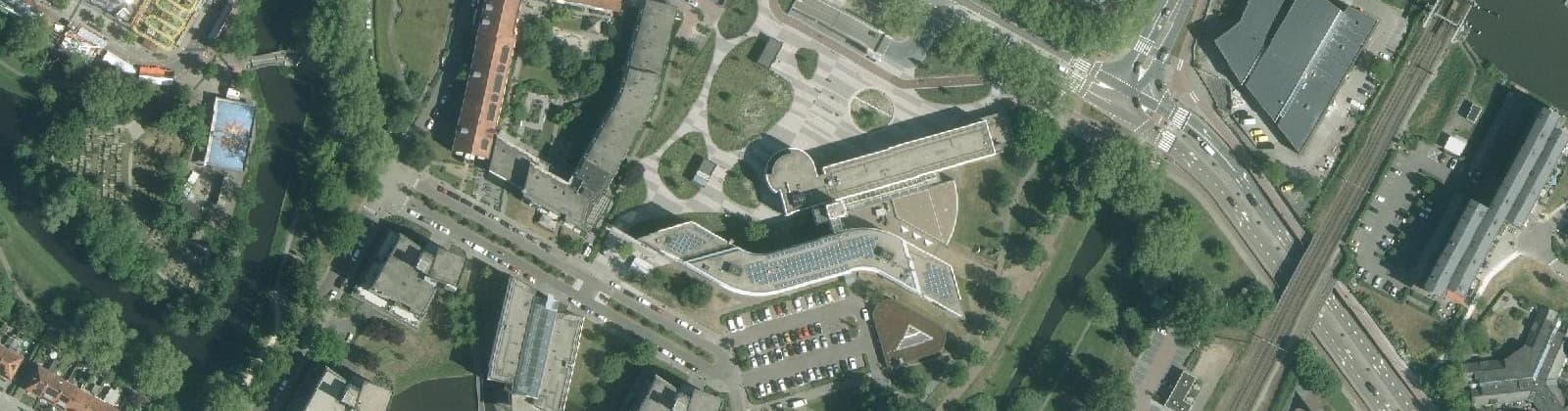 Luchtfoto van Stationsbuurt