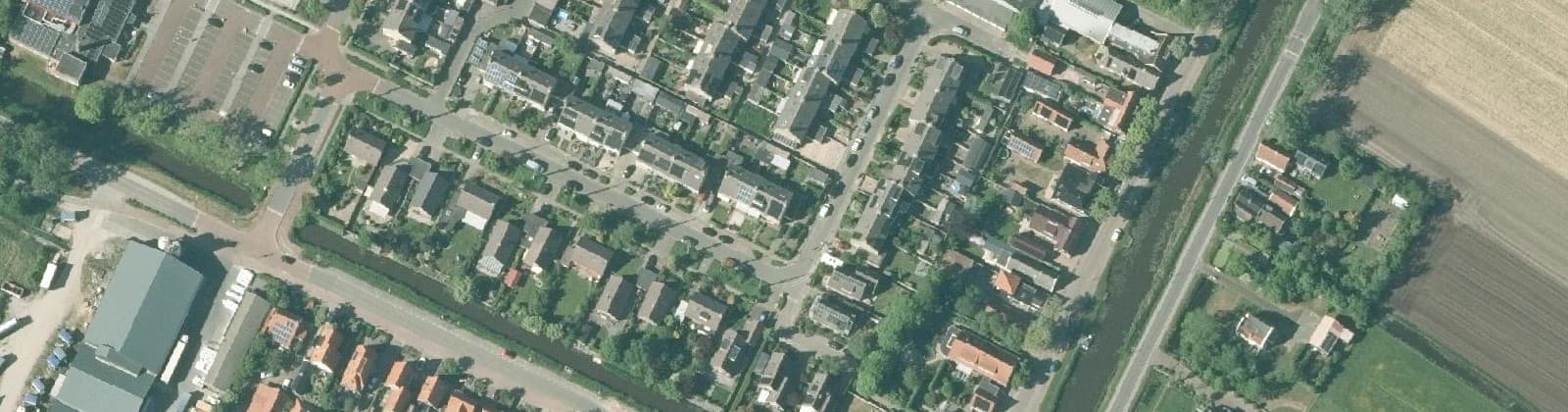 Luchtfoto van Sint Maartensbrug (woonkern)