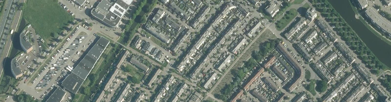 Luchtfoto van Florarondebuurt