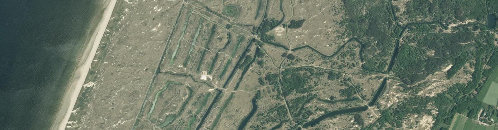Luchtfoto van Zuid duinen