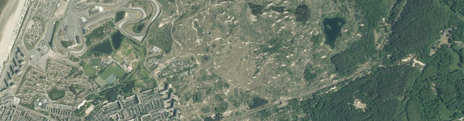 Luchtfoto van Noord duinen