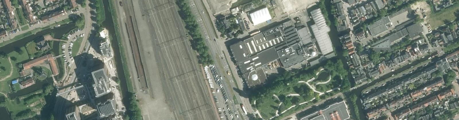 Luchtfoto van Spoorbuurt