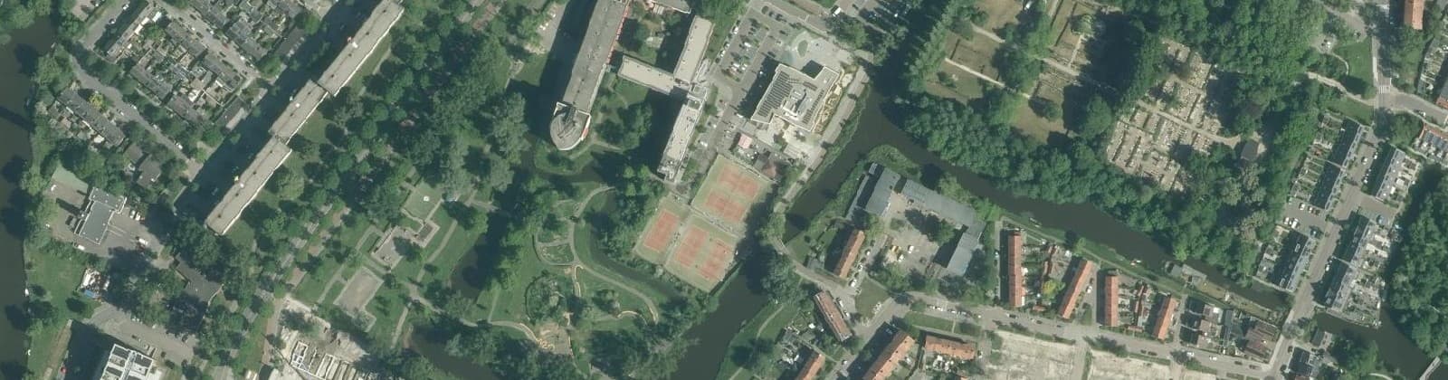 Luchtfoto van Rosariumbuurt