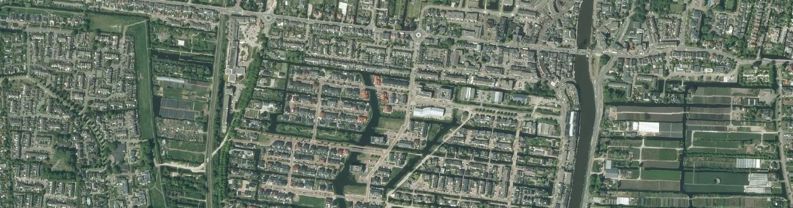 Luchtfoto van Voorofschebuurt