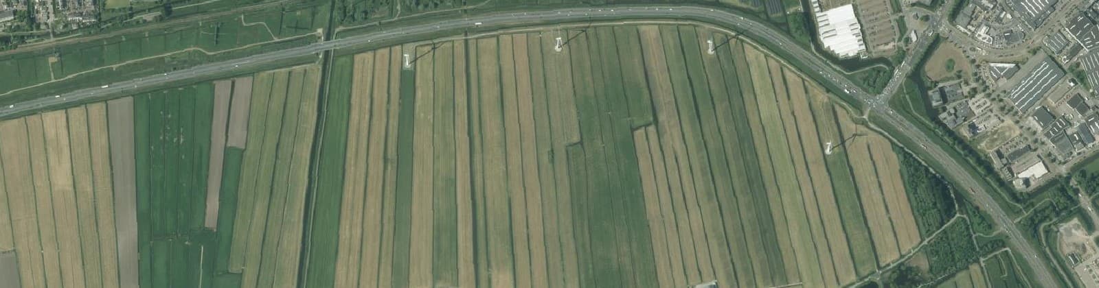 Luchtfoto van Buitengebied Hazerswoude-Rijndijk