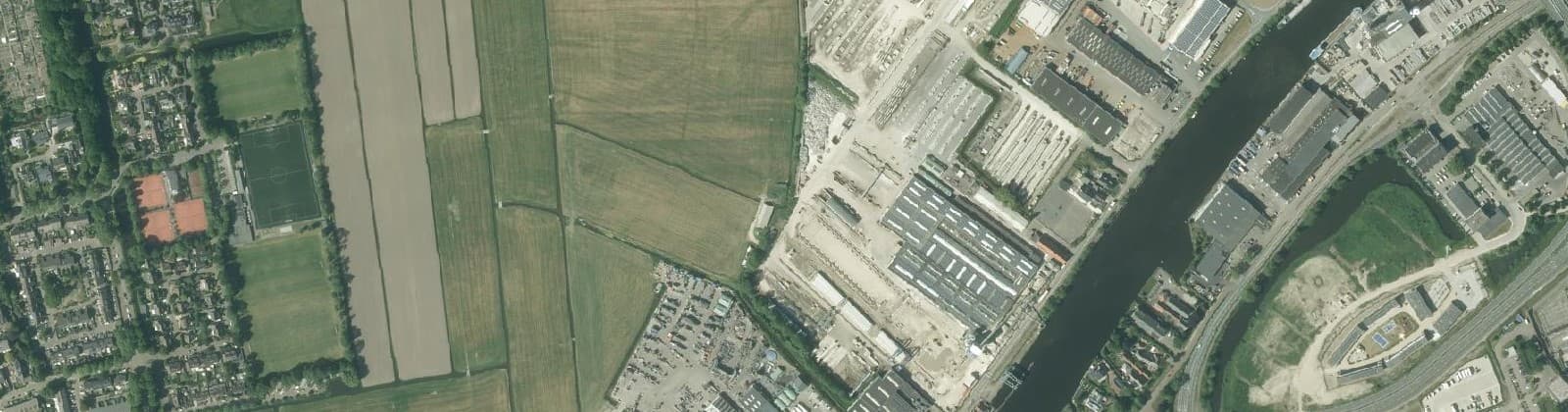 Luchtfoto van Bedrijventerrein Hoogewaard