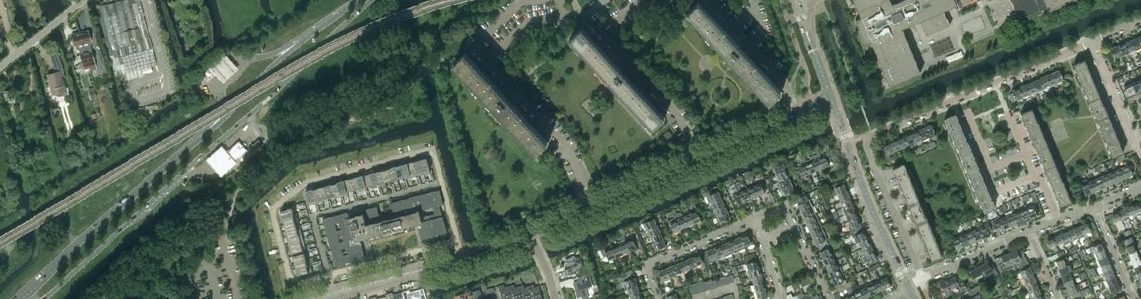 Luchtfoto van Dichtersbuurt