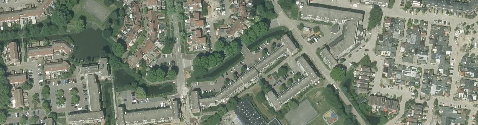 Luchtfoto van Gebouwenbuurt