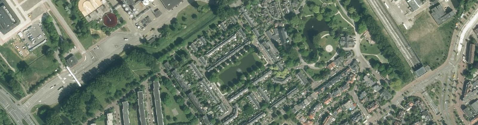 Luchtfoto van Agnetaparkbuurt