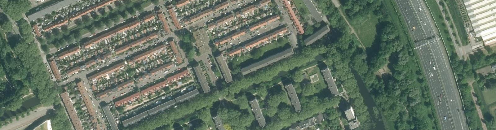 Luchtfoto van Professorenbuurt