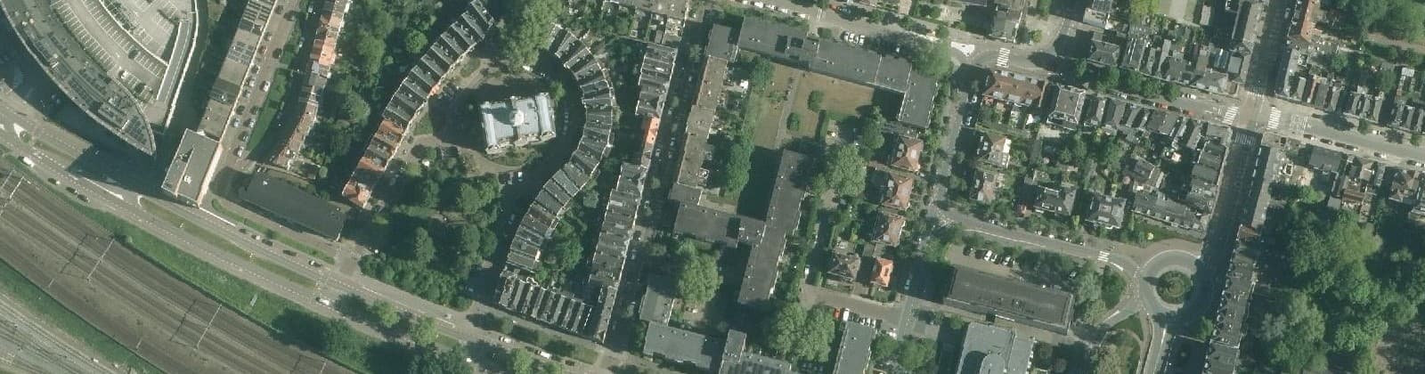 Luchtfoto van Rozenhof en omgeving