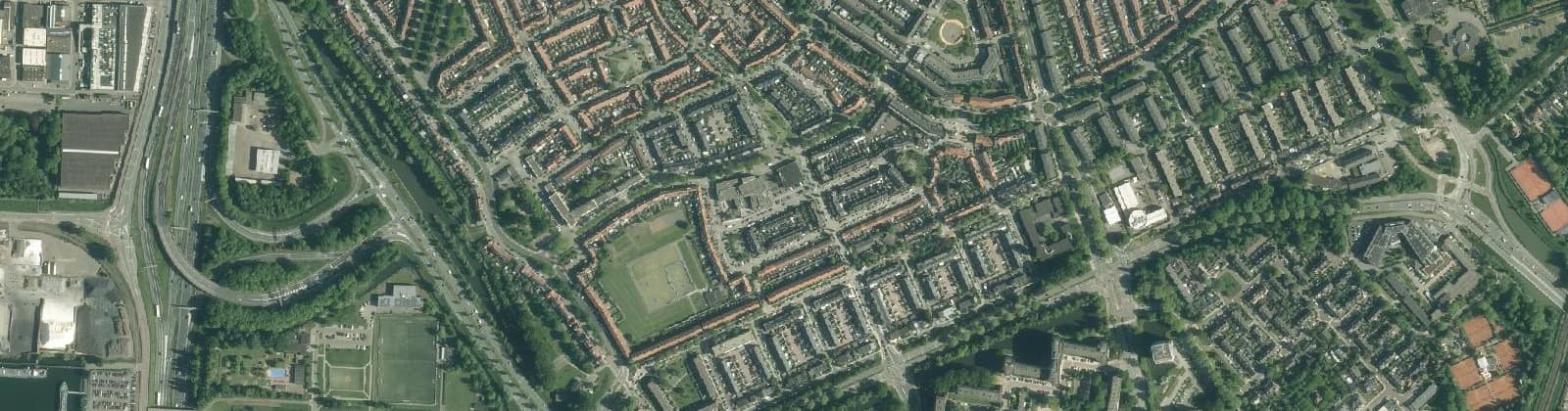 Luchtfoto van Jacob Marisstraat en omgeving