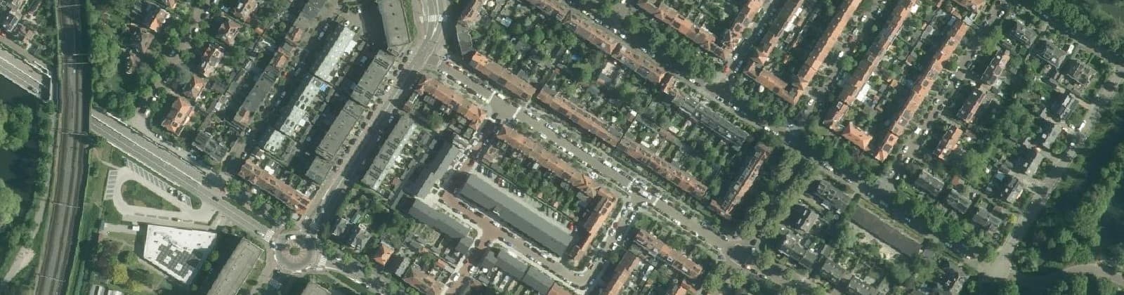 Luchtfoto van Heysterbachstraat en omgeving