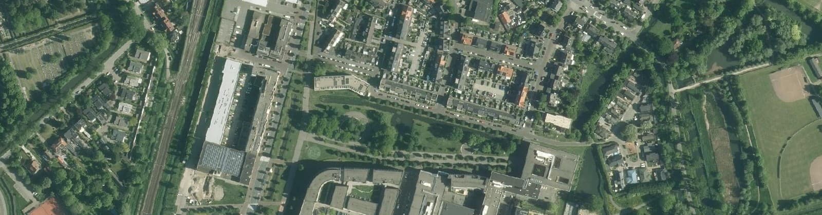 Luchtfoto van Maria Montessorilaan en omgeving