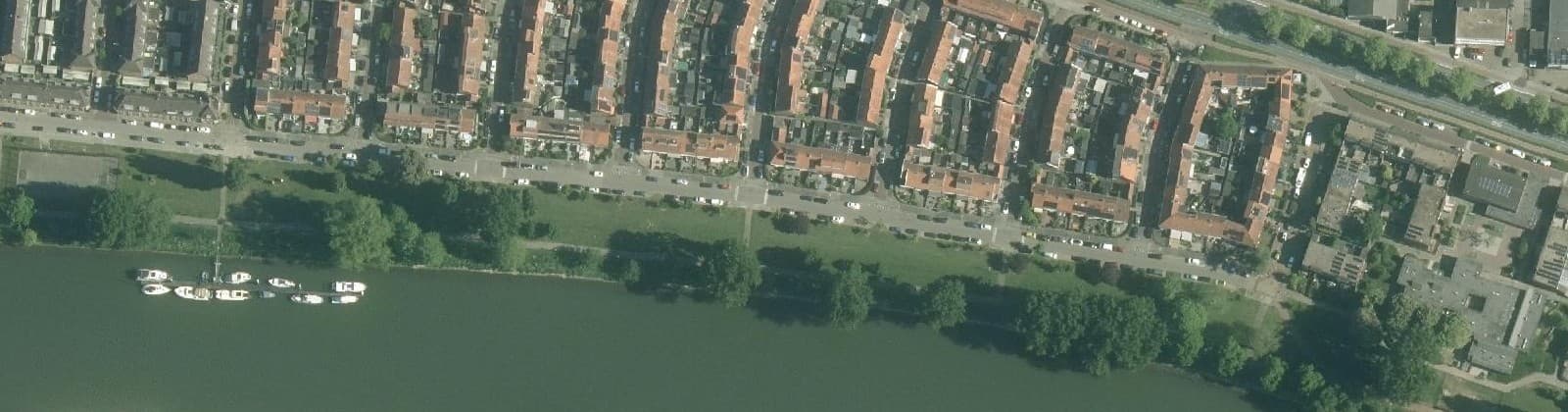 Luchtfoto van Amerstraat en omgeving