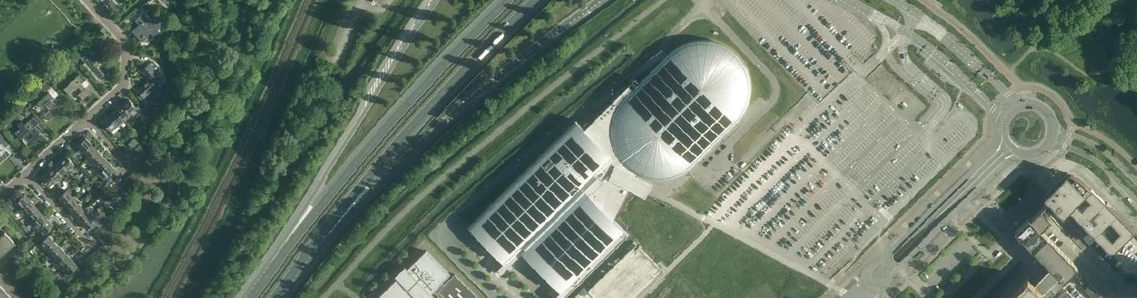 Luchtfoto van Locatie Karel Lotsyweg