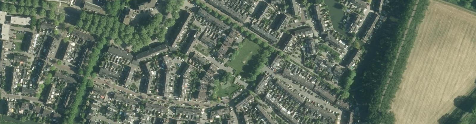 Luchtfoto van Aletta Jacobs-erf en omgeving
