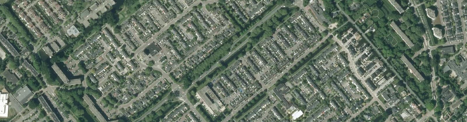 Luchtfoto van Windrooskwartier en Heesterbuurt