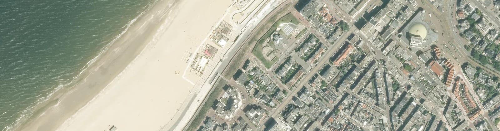 Luchtfoto van Scheveningen Badplaats
