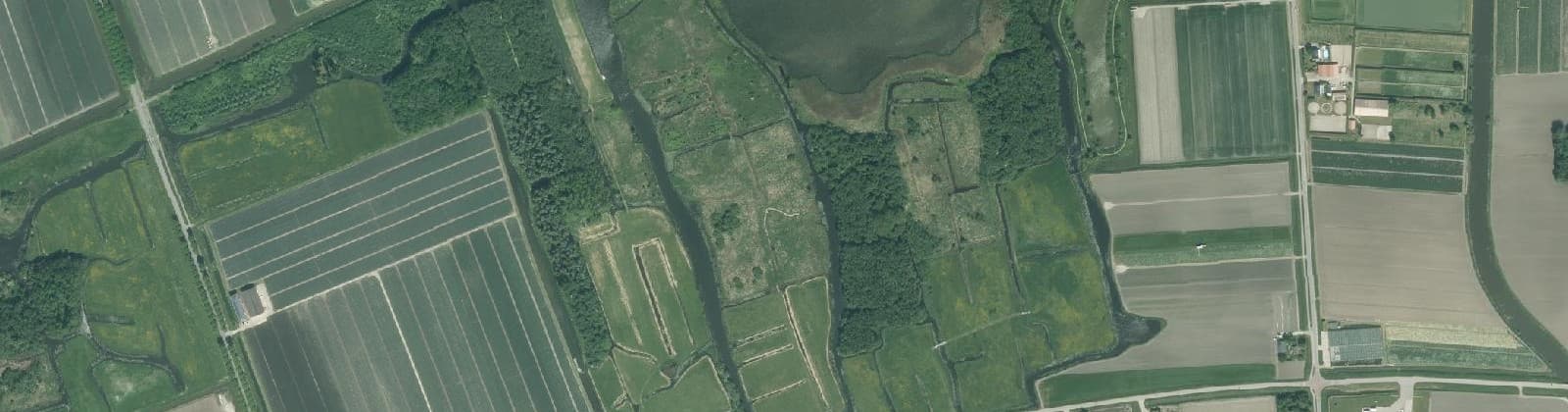 Luchtfoto van Lutjebroek buitengebied noord