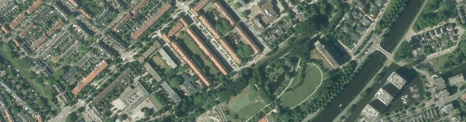 Luchtfoto van Professorenwijk-Oost