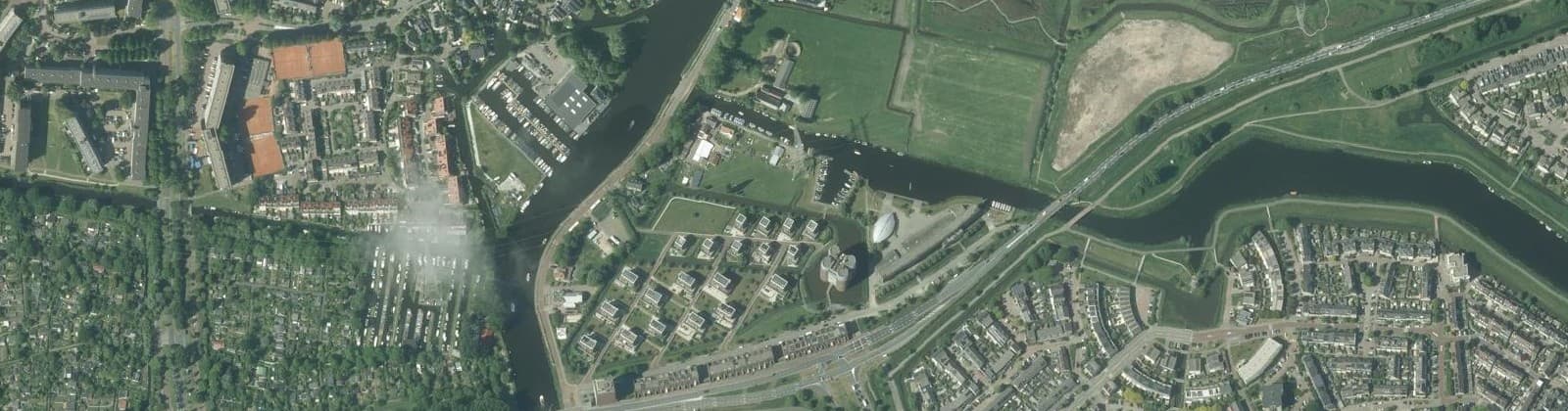 Luchtfoto van Driegatenbrug