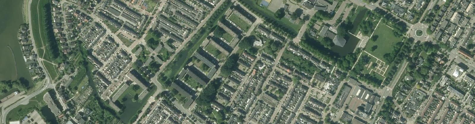 Luchtfoto van Schrijversbuurt