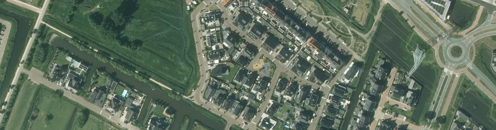 Luchtfoto van Land van Matena
