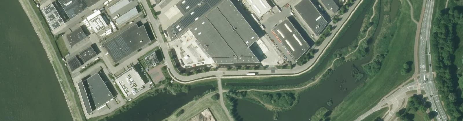 Luchtfoto van Ecozone Nieuwland