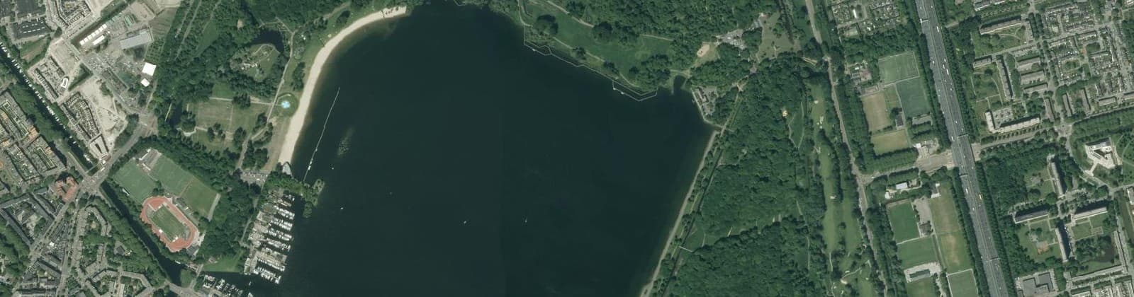 Luchtfoto van Kralingse Bos