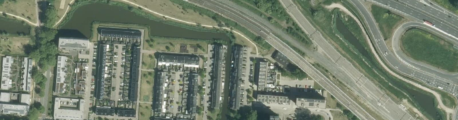 Luchtfoto van Vakbondsliedenbuurt