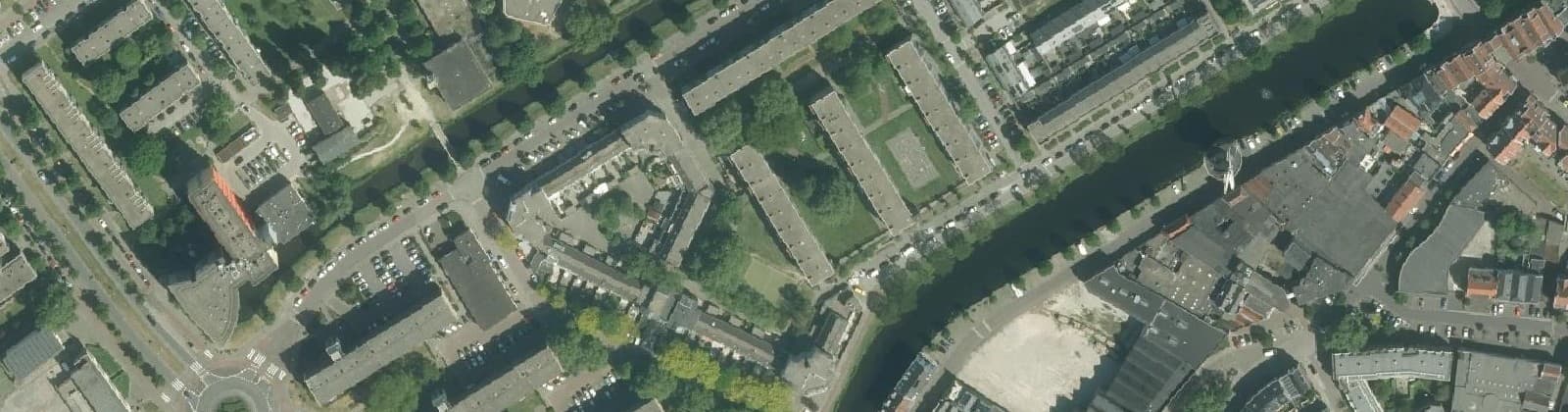 Luchtfoto van Cartonnagebuurt