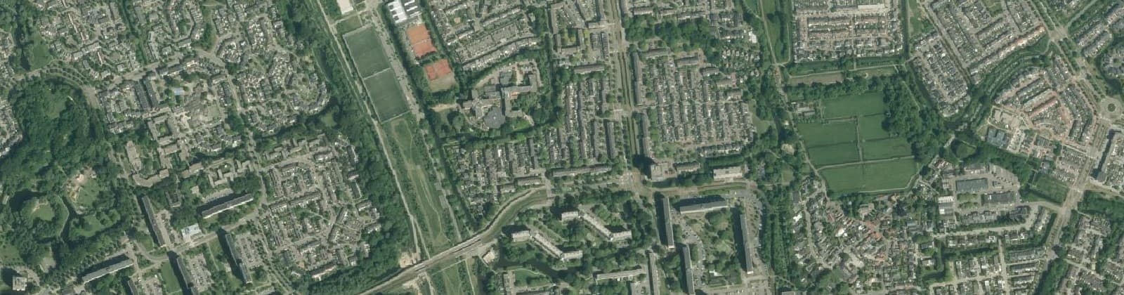 Luchtfoto van Toneelspelersbuurt