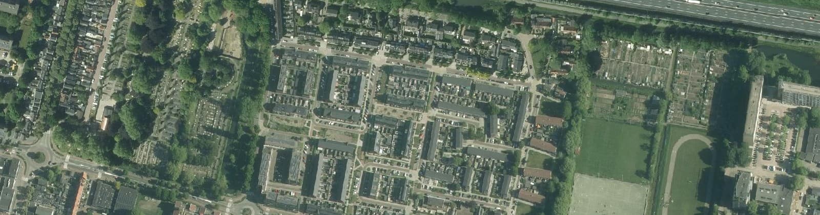 Luchtfoto van Staatsliedenbuurt
