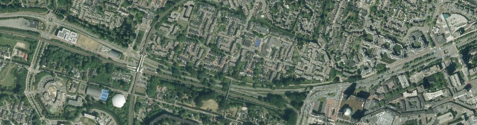 Luchtfoto van Amerikawegzone