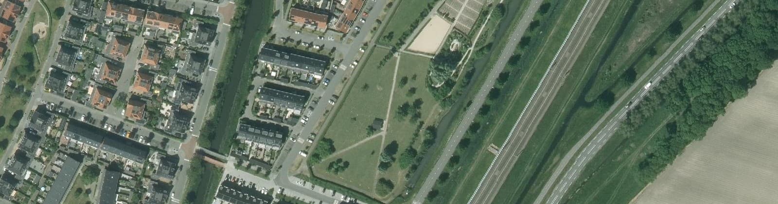 Luchtfoto van B. en W.-buurt