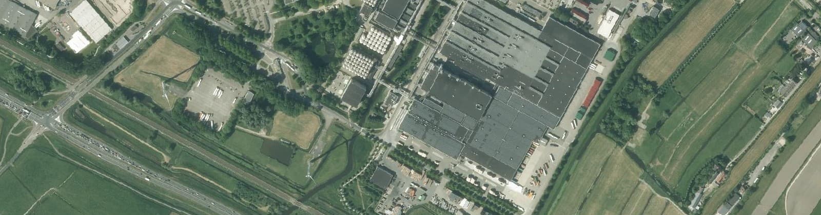 Luchtfoto van Industriegebied Barrepolder