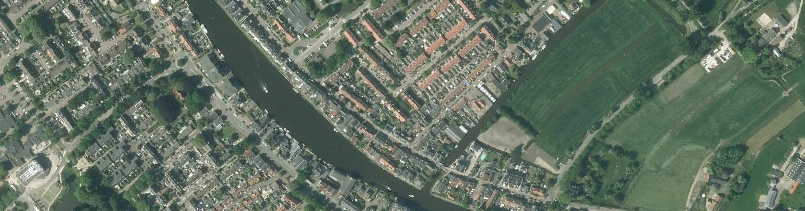 Luchtfoto van Hoge Rijndijk Noord
