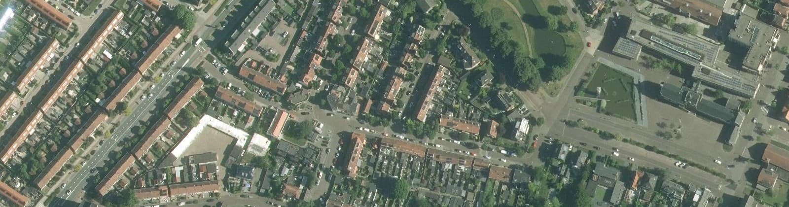 Luchtfoto van Burgemeester Doornplein en omgeving