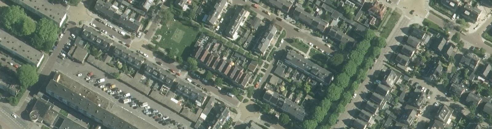 Luchtfoto van Hoveniersplein - Griend
