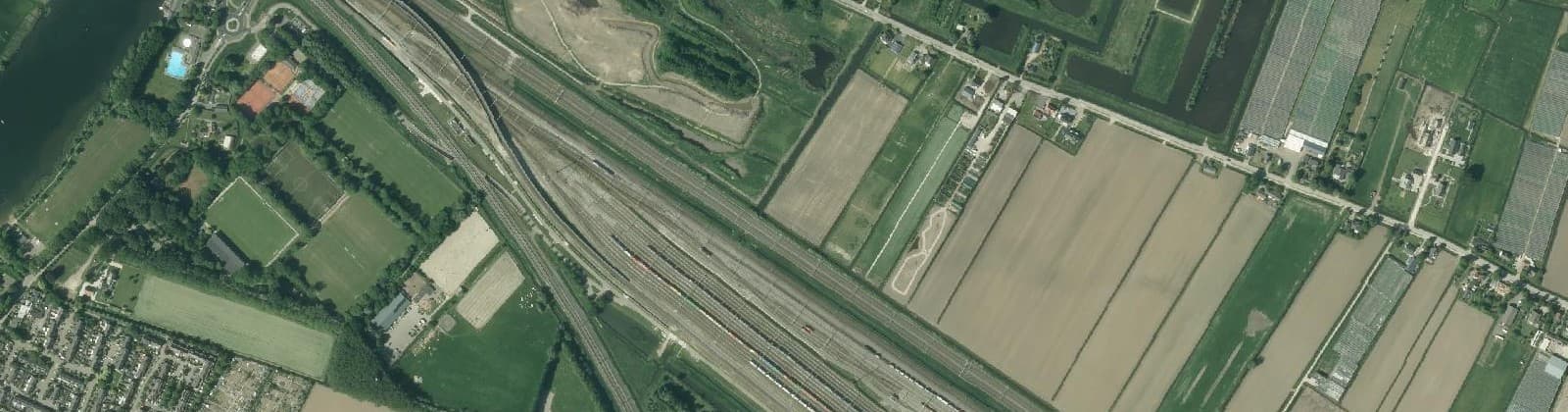 Luchtfoto van Emplacement Kijfhoek en Langeweg