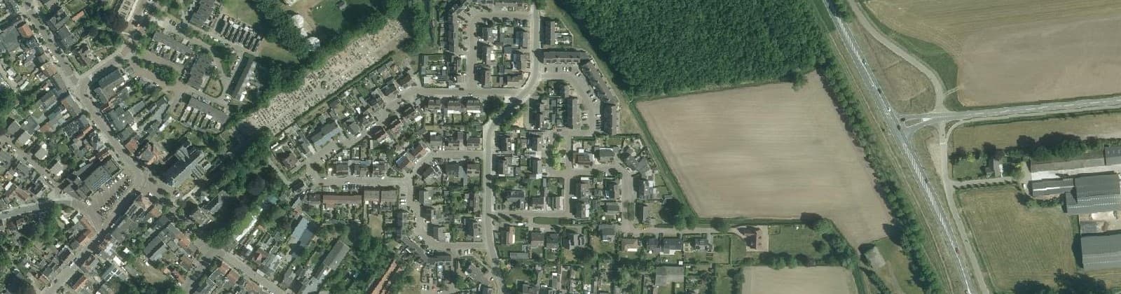 Luchtfoto van Walhoek