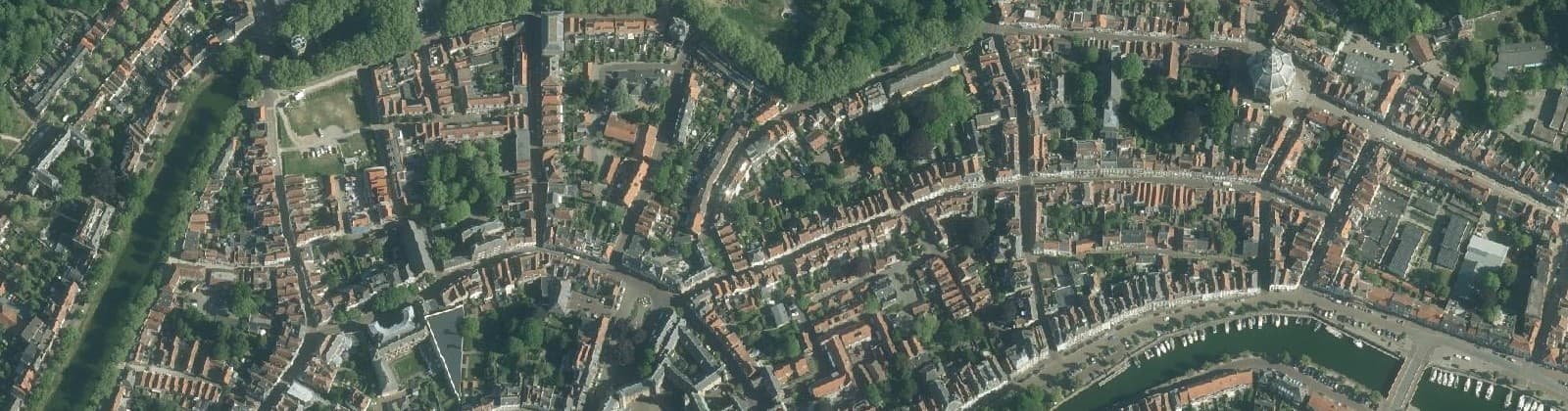 Luchtfoto van Abdij